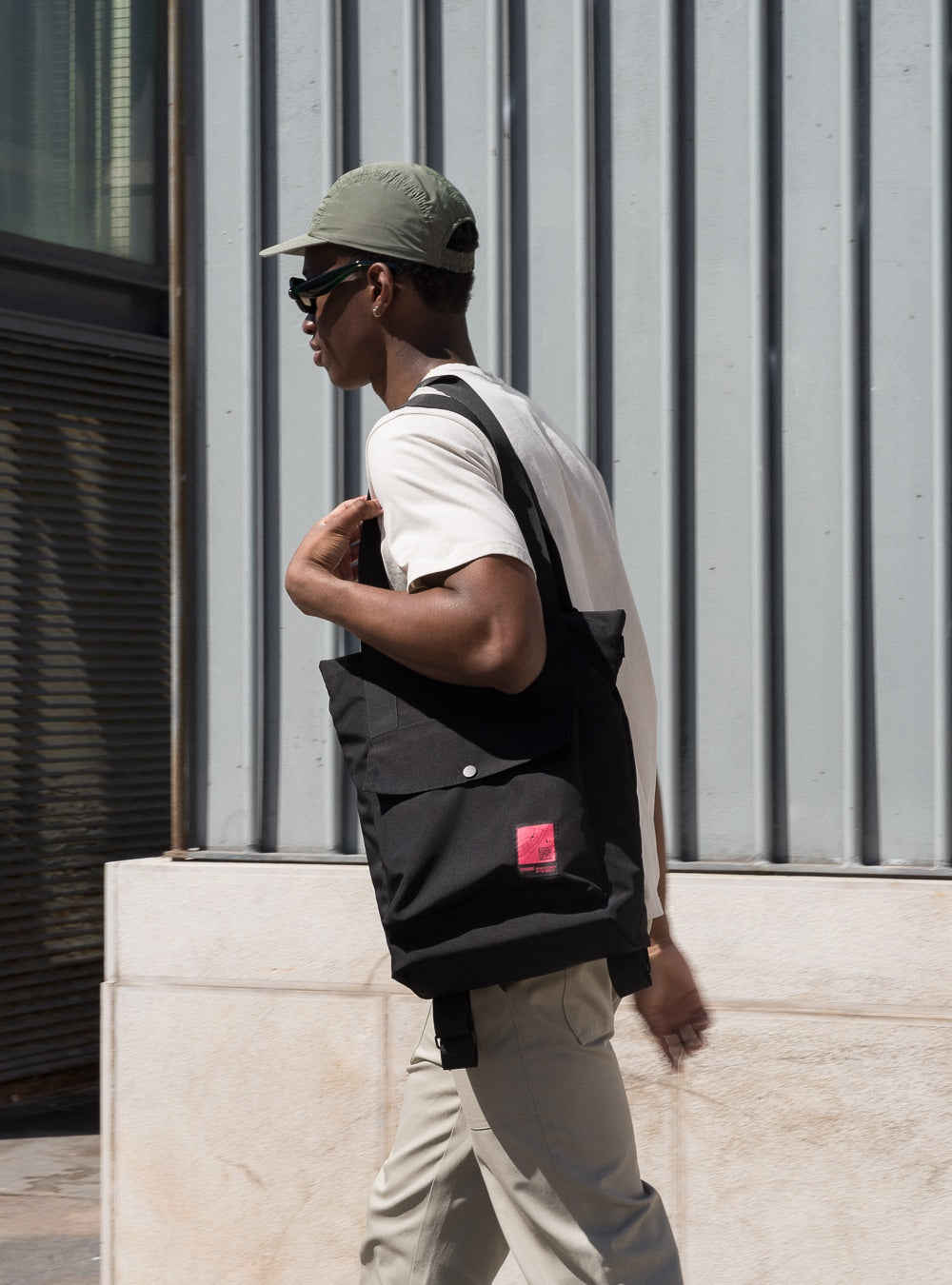 Recycled convertible backpack