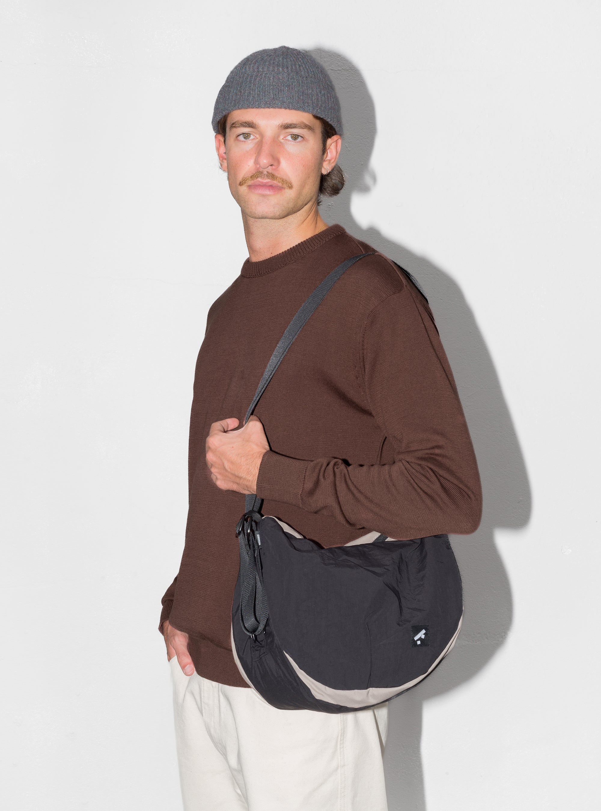 Recycled convertible shoulder bag