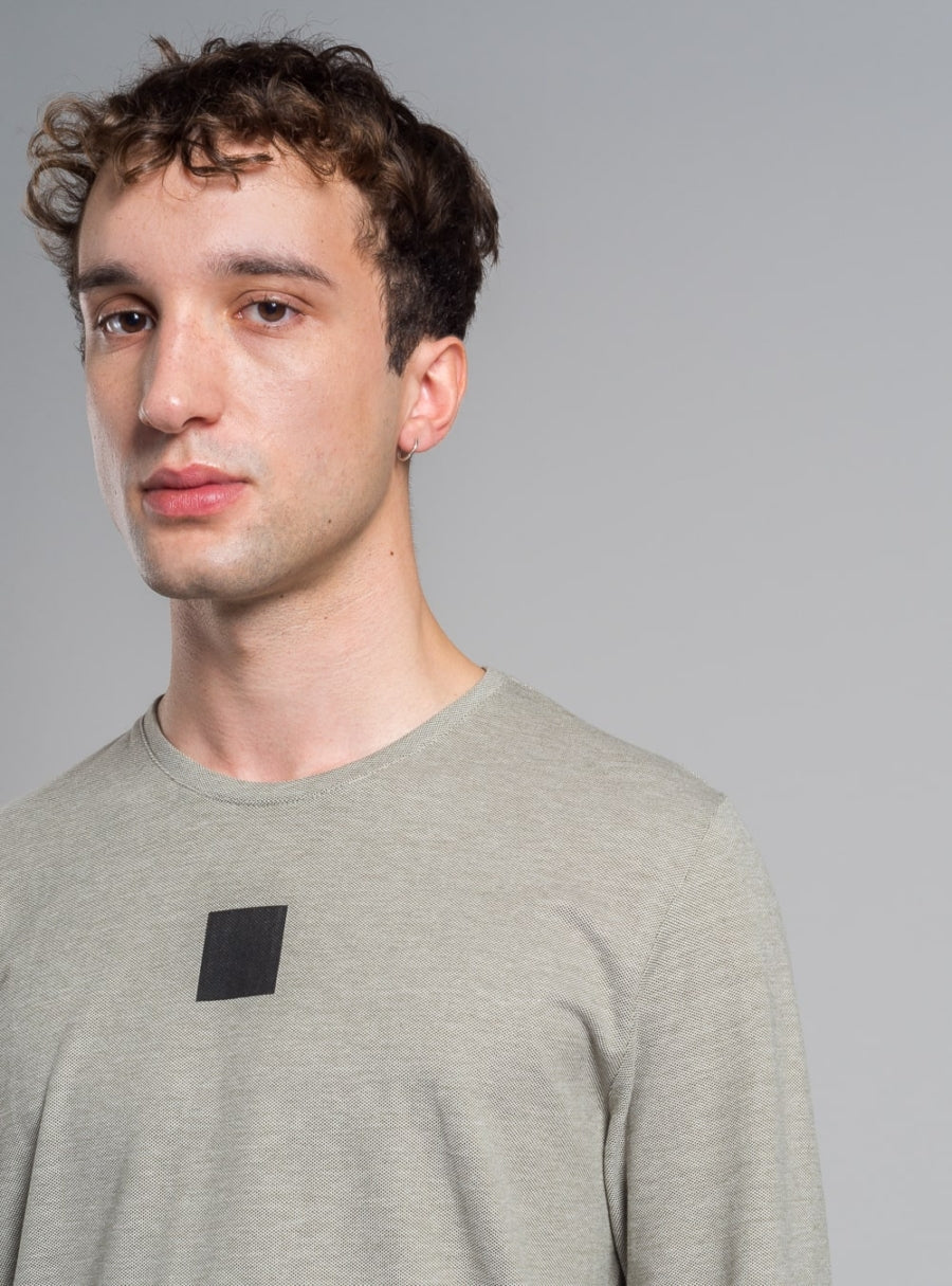 Graphic piqué long sleeve
