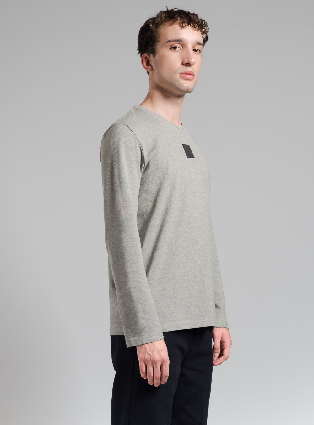 Graphic piqué long sleeve