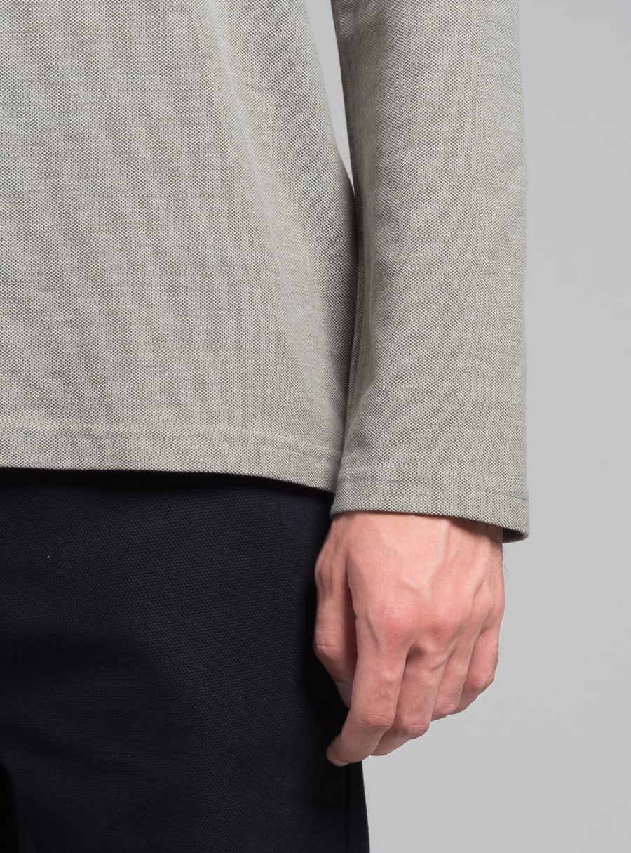 Graphic piqué long sleeve