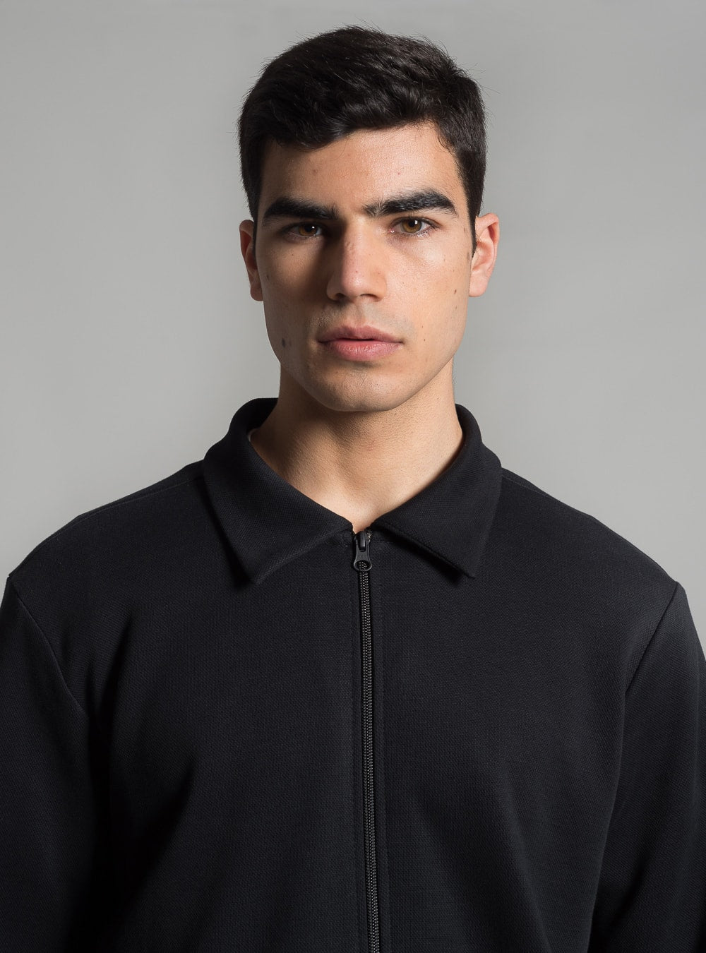 Piqué harrington jacket