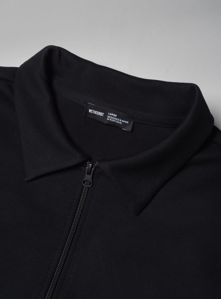 Piqué harrington jacket